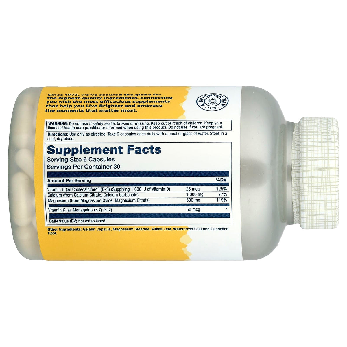 Solaray Cal-Mag Citrate 2:1 Ratio 180 Capsules