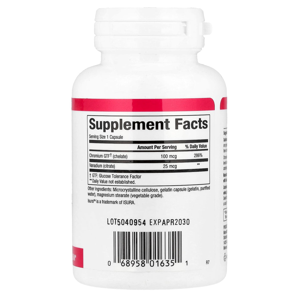 Natural Factors Chromium & Vanadium 125 mcg 90 Caps