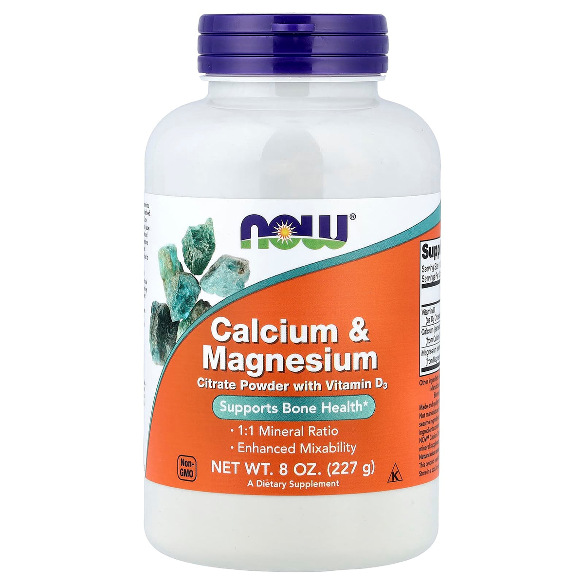 NOW Foods Calcium & Magnesium With Vitamin D3 227 g (8 oz)