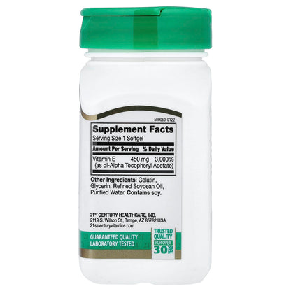 21st Century, Vitamin E, 450 mg (1,000 IU), 55 Softgels