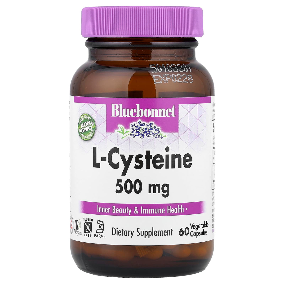Bluebonnet Nutrition, L-Cysteine, 500 mg, 60 Veggie Capsules
