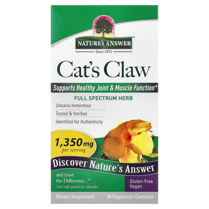 Nature's Answer, Cat's Claw, 1,350 mg, 90 Vegetarian Capsules