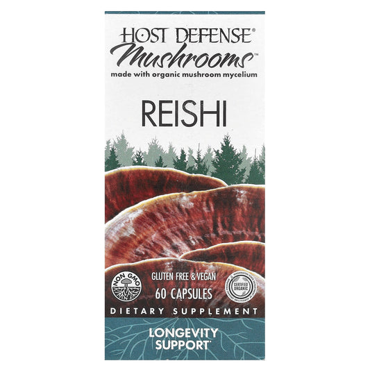 Host Defense Mushrooms, Reishi 60 Caps