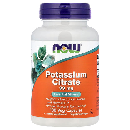 NOW Foods Potassium Citrate 99 mg 180 Caps