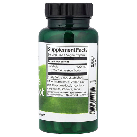 Swanson Vitamins Full Spectrum Rhodiola Rosea Root 100 Vegan Capsules