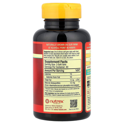 Nutrex Hawaii BioAstin Hawaiian Astaxanthin 4 mg 120 Softgels