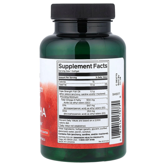 Swanson Vitamins, Super EPA & DHA, 900 mg, 60 Capsules