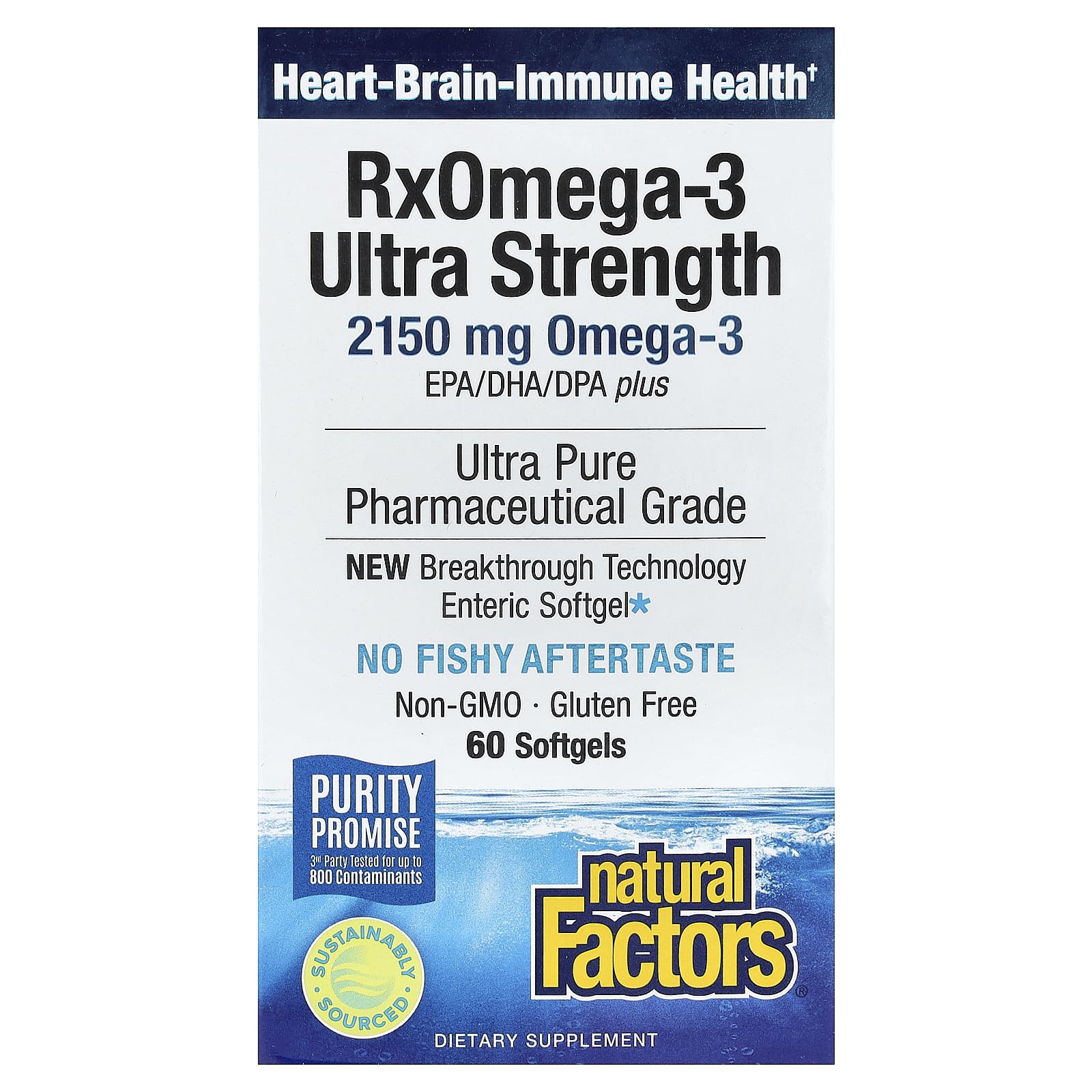 Natural Factors, RxOmega-3, 60 Capsules (1,570 mg per Capsule)