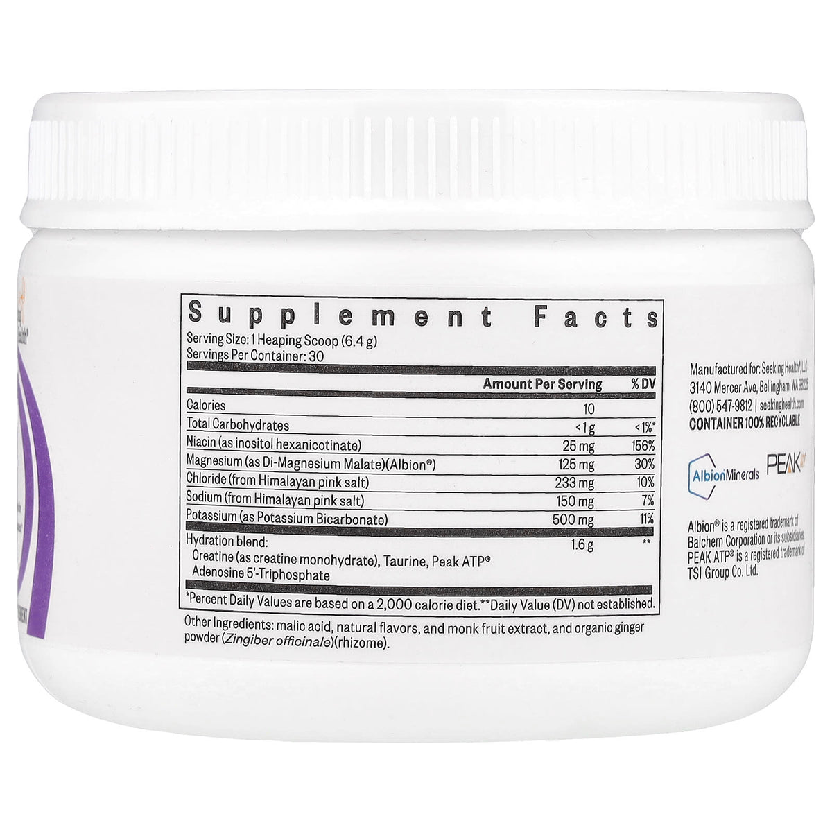 Seeking Health Optimal Electrolyte 192 g 6.77 oz Hydration