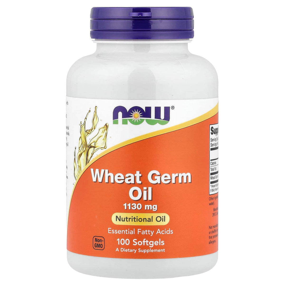 NOW Foods Wheat Germ Oil 1,130 mg 100 Softgels