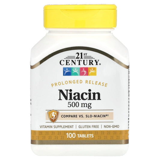 21st Century Prolonged Release Niacin 500 mg 100 Tablets