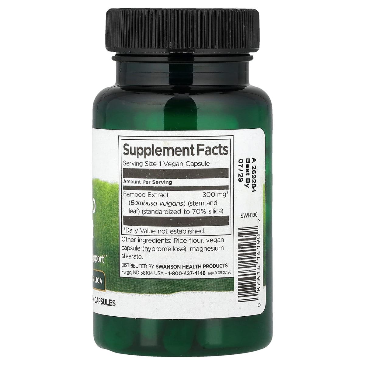 Swanson Bamboo Extract 300 mg 60 Veg Caps