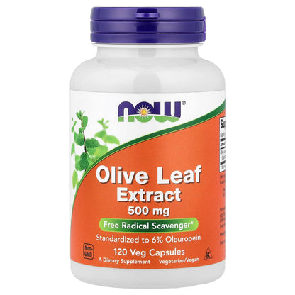 NOW Foods Olive Leaf Extract 500 mg 120 Veg Caps