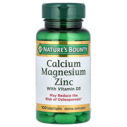 Natures Bounty Calcium Magnesium Zinc + D3 100 Tabs
