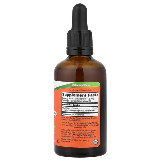 NOW Foods, Pau D'Arco Extract, 2 fl oz (59 ml)