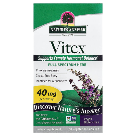 Nature's Answer, Vitex, Agnus-Castus Chaste Tree Berry, 40 mg, 90 Vegetarian Capsules