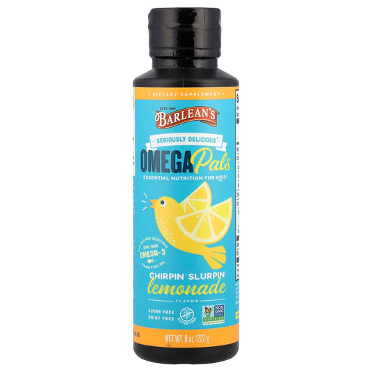 Barlean's, Seriously Delicious® Omega Pals, Chirpin' Slurpin' Lemonade, 8 oz (227 g)