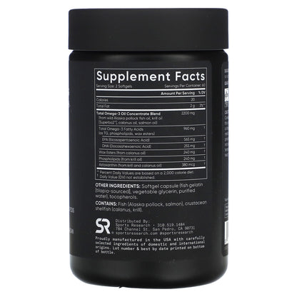Sports Research Omega-3 120 Softgels