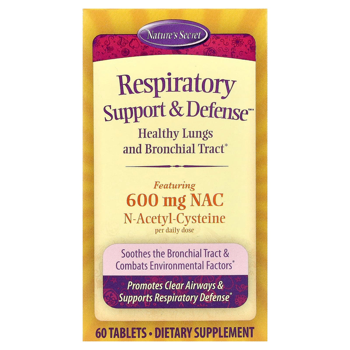 Nature's Secret Respiratory & Defence 60 Tablets