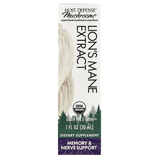 Host Defense, Mushrooms™, Lion's Mane Extract, 1 fl oz (30 ml)