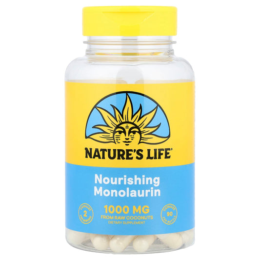 Nature's Life, Nourishing Monolaurin, 90 Capsules (500 mg per Capsule)