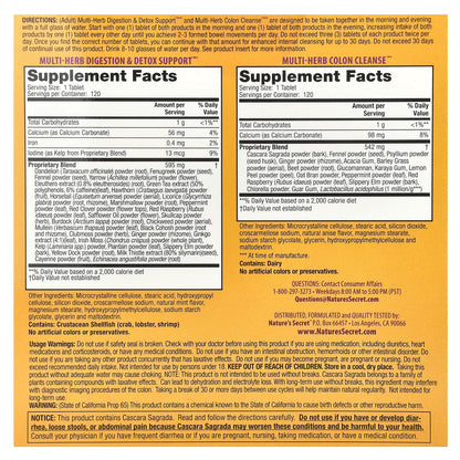 Nature's Secret, Ultimate Cleanse, 2 Part Total-Body Program, 2 Bottles, 120 Tab