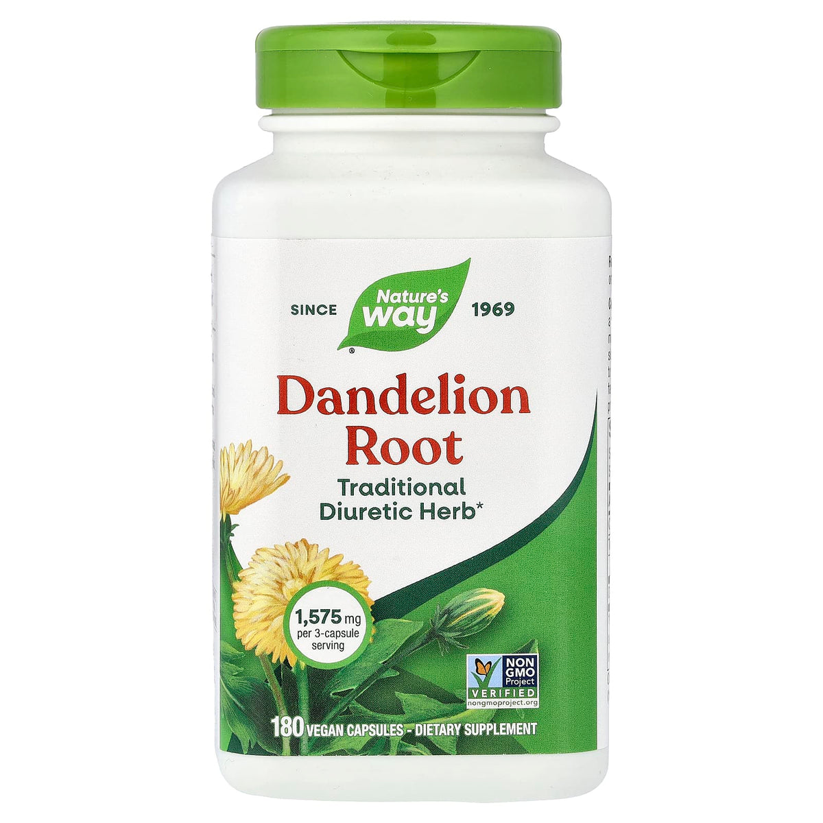 Nature's Way, Dandelion Root, 1,575 mg, 180 Vegan Capsules
