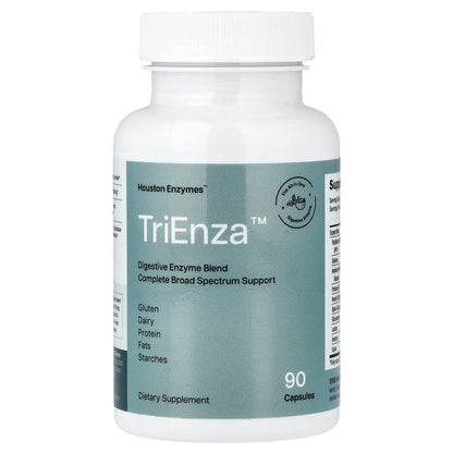 Houston Enzymes, TriEnza, Enzyme For Digestive Intolerances, 90 Capsules