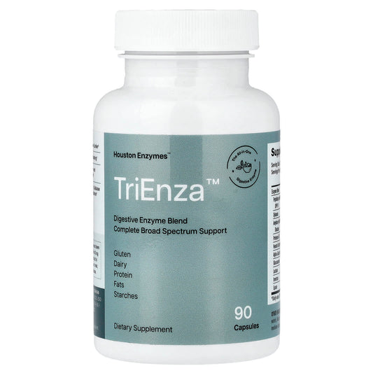 Houston Enzymes, TriEnza, Enzyme For Digestive Intolerances, 90 Capsules