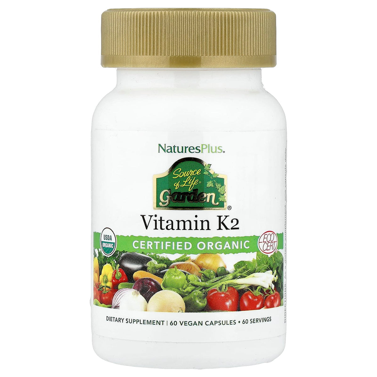 Nature's Plus, Source of Life, Garden, Vitamin K2, 60 Vegan Caps