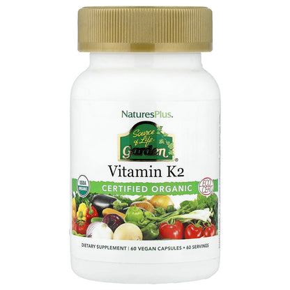 Nature's Plus, Source of Life, Garden, Vitamin K2, 60 Vegan Caps