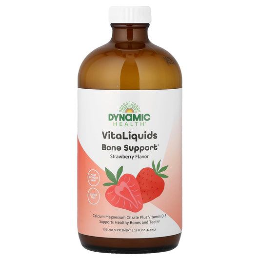LifeTime Vitamins, VitaLiquids, Bone Support, Strawberry, 16 fl oz (473 ml)