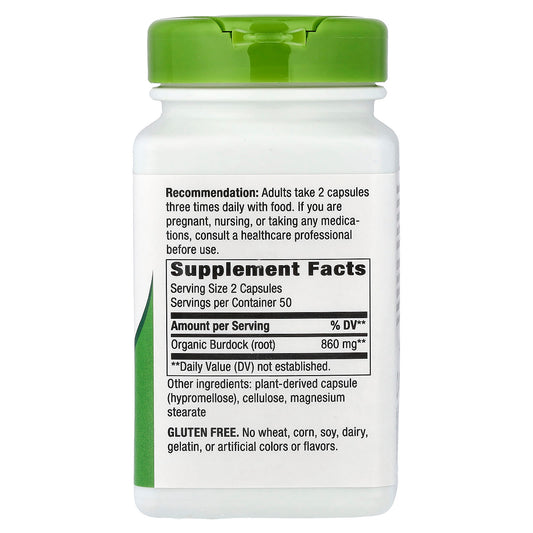 Nature's Way, Burdock Root, 100 Vegan Capsules (430 mg per Capsule)