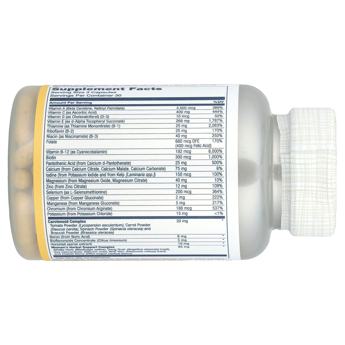 Solaray, Women's Golden Multivitamin, 90 Capsules