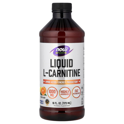 NOW Foods Sports Liquid L-Carnitine 473 ml (16 fl oz)