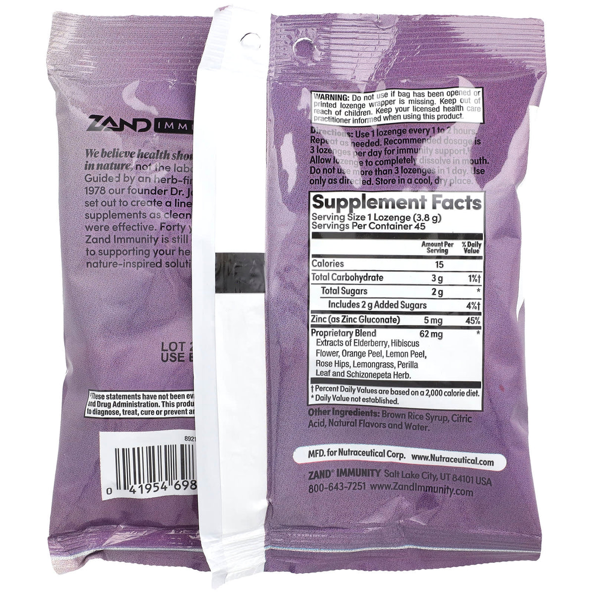 Zand Zinc 45 Lozenges