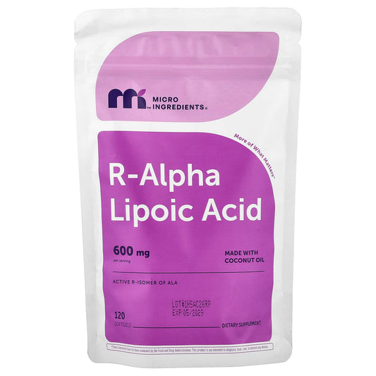 Micro Ingredients R-Alpha-Lipoic Acid 200 mg 120 Softgels