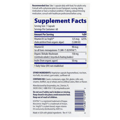 Enzymedica Vitamin D3 60 Caps