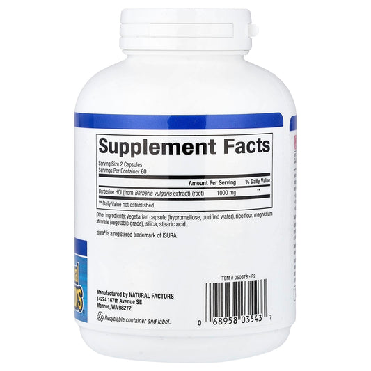 Natural Factors Berberine 500 mg 120 Veg Caps