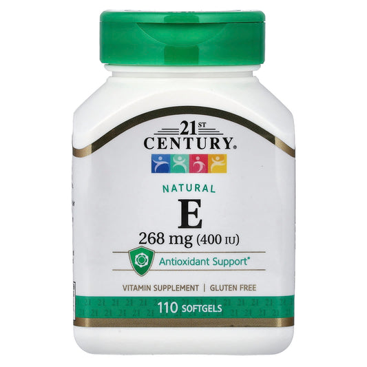 21st Century, Natural Vitamin E, 268 mg (400 IU), 110 Softgels