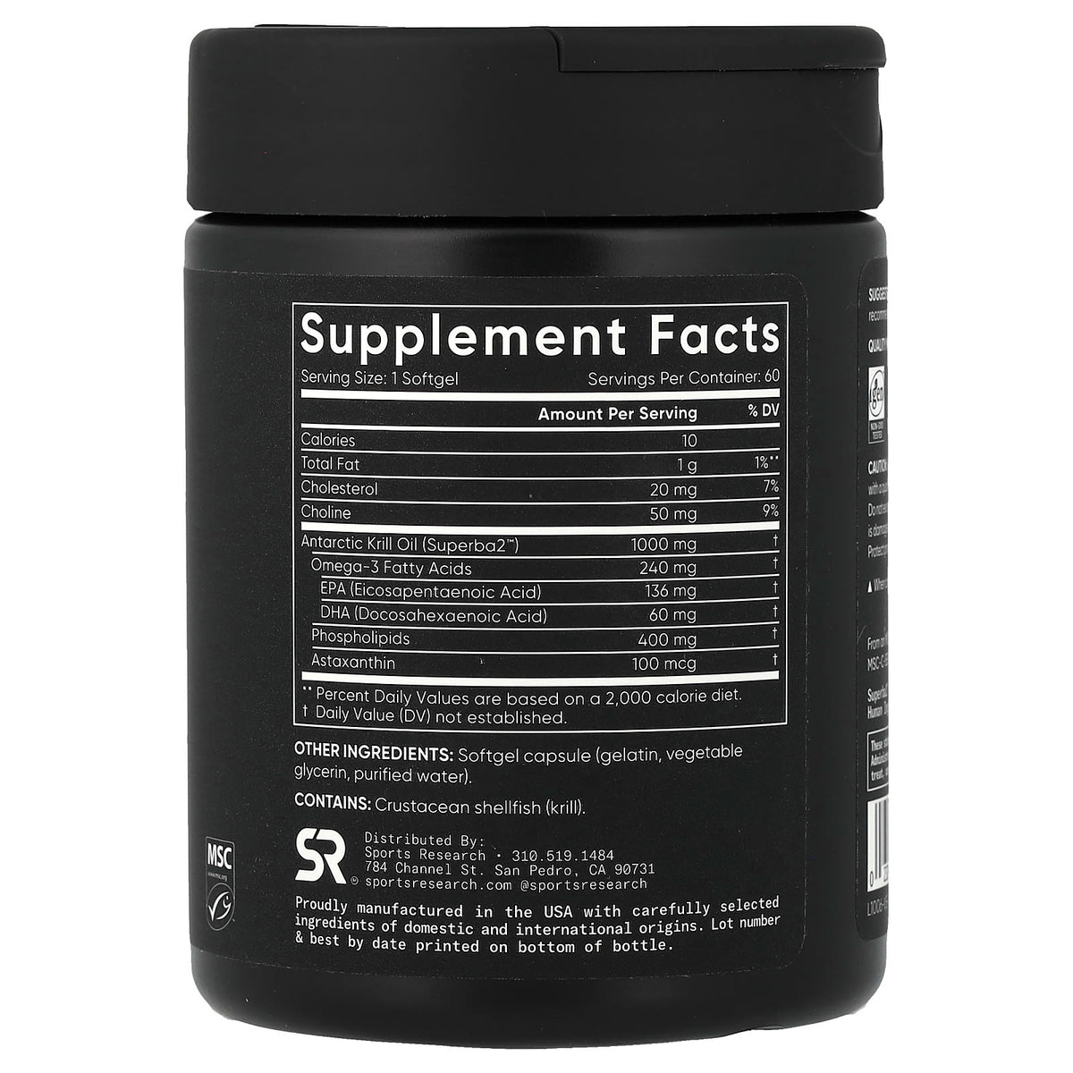 Sports Research Omega-3 EPA + DHA 1,000 mg 60 Softgels