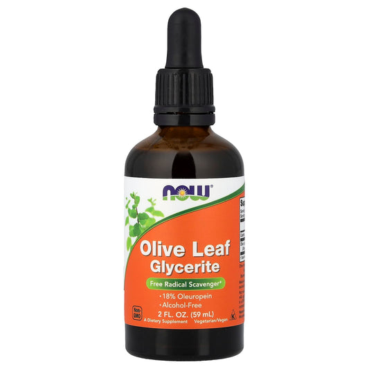 NOW Foods, Olive Leaf Glycerite, Alcohol-Free, 59 ml (2 fl oz)