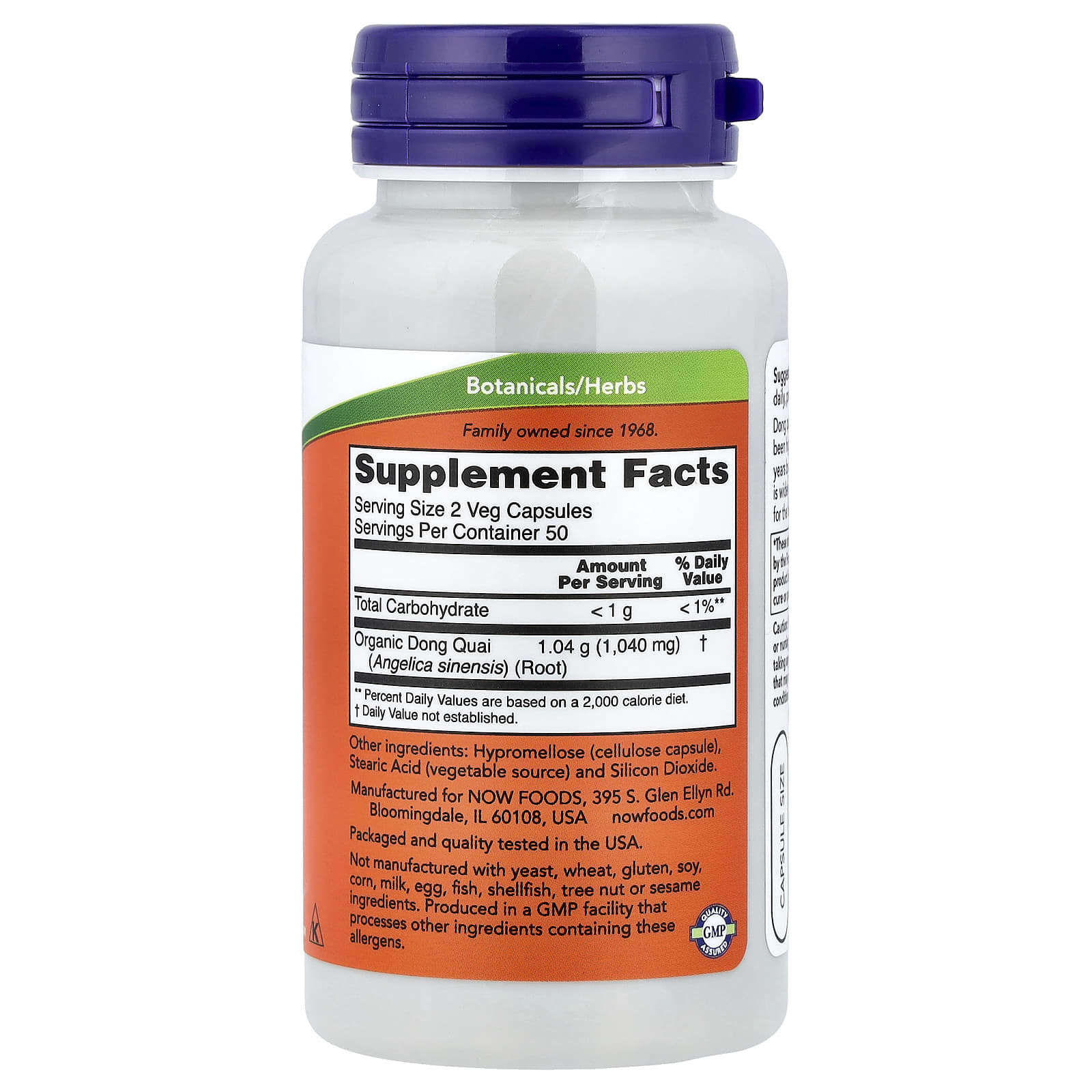NOW Foods, Dong Quai, 520 mg, 100 Veg Capsules