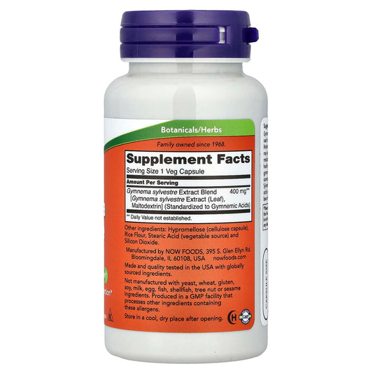 NOW Foods Gymnema Sylvestre Extract 400 mg 90 Veg Caps