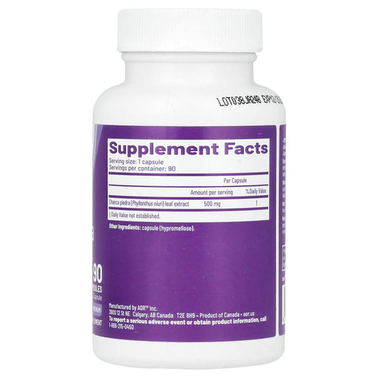 Advanced Orthomolecular Research AOR, chanca piedra, 500 mg , 90 Capsules