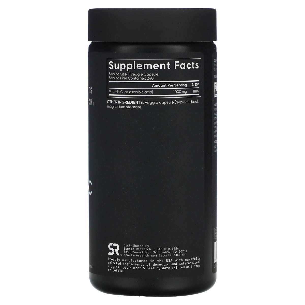 Sports Research Vitamin C 1,000 mg 240 Veg Caps