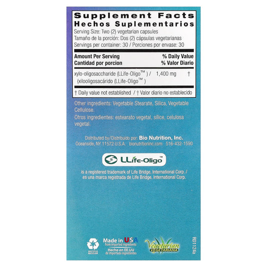 Bio Nutrition Prebiotic 60 Vegetarian Capsules