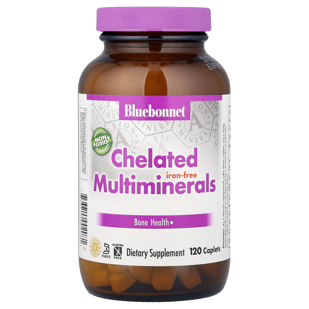 Bluebonnet Nutrition, Chelated Multiminerals, Iron Free, 120 Caplets