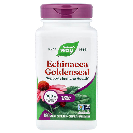 Nature's Way, Echinacea Goldenseal, 900 mg, 180 Vegan Capsules