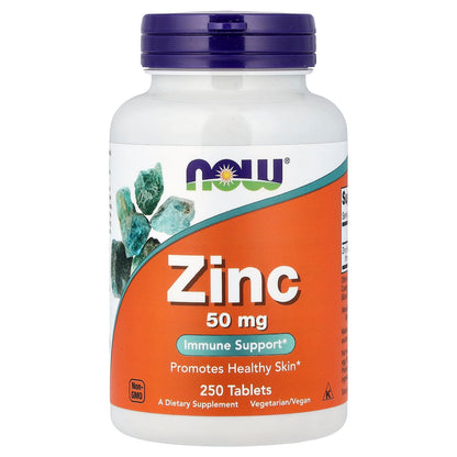 NOW Foods Zinc 50 mg 250 Tabs